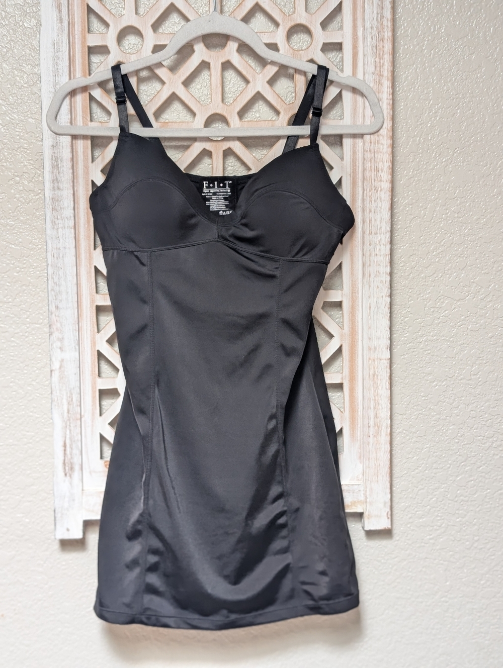 F.I.T. Figure Improving Technology shapewear dress slip size large black size LG